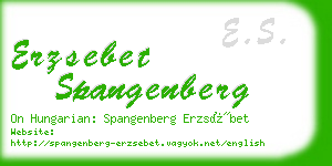 erzsebet spangenberg business card